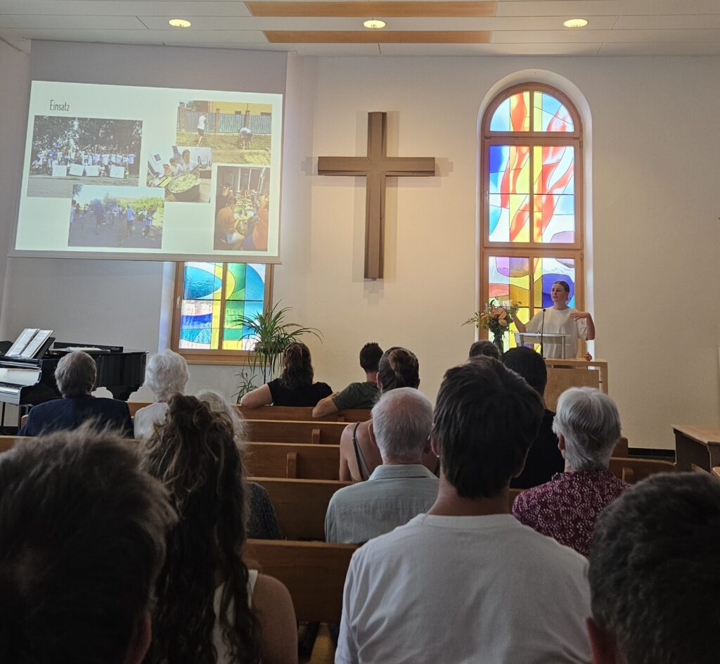 Student involved in church service, to represent the involvment in the church of the students